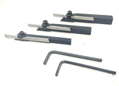 Set of 3 Mini Lathe Cut off Parting Tool Holders 6,8 & 10 mm Shanks with HSS Blades