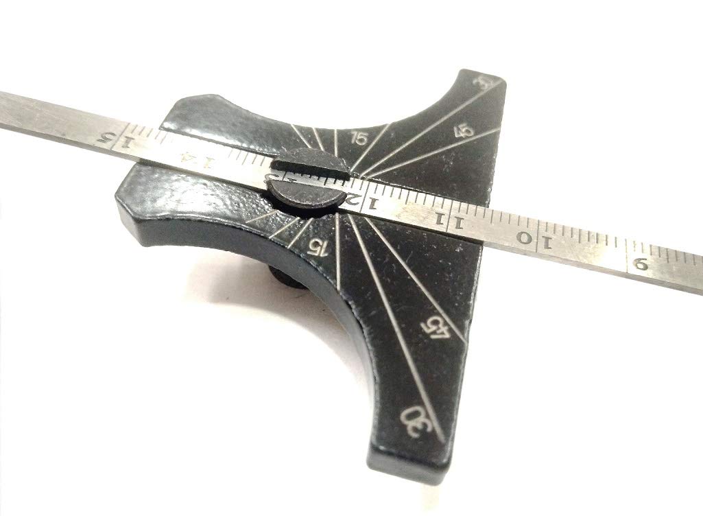 Stainless Steel Ruler Engineer's Depth Gauge Metric & Imperial 6" Ruler (150 mm)