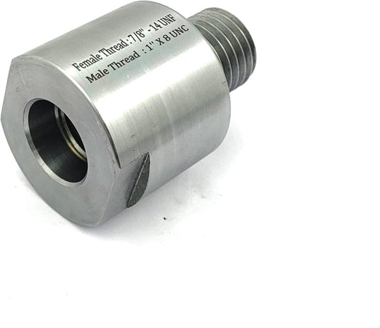 Woodworking Lathe Headstock Spindle Adapter Adaptor UNC Male Thread 1" x 8 TPI to UNF Female Thread 7/8" x 14 TPI