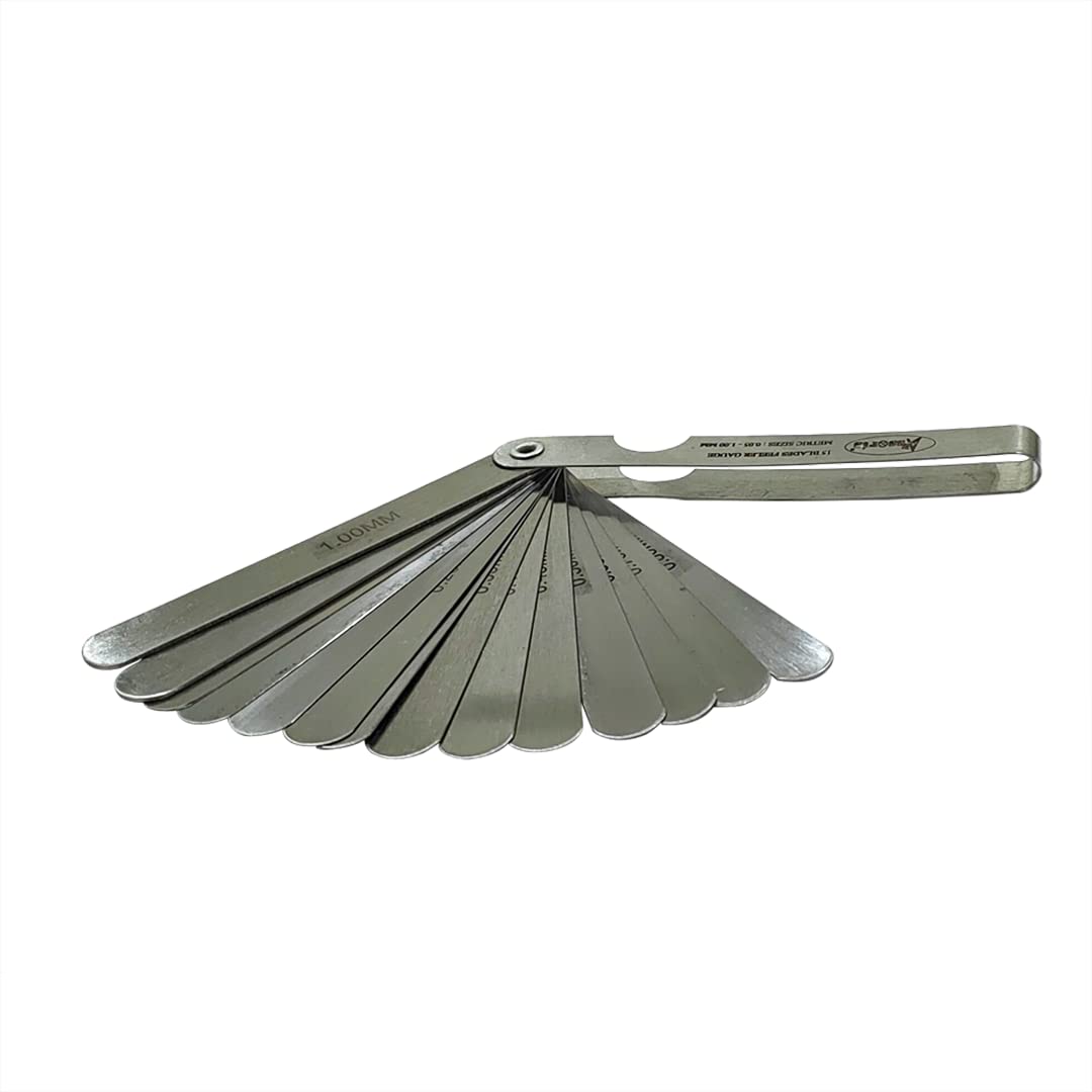 Stainless Steel Thickness Metric Feeler Gauge (20 Blades (0.05 to 1.0 MM))