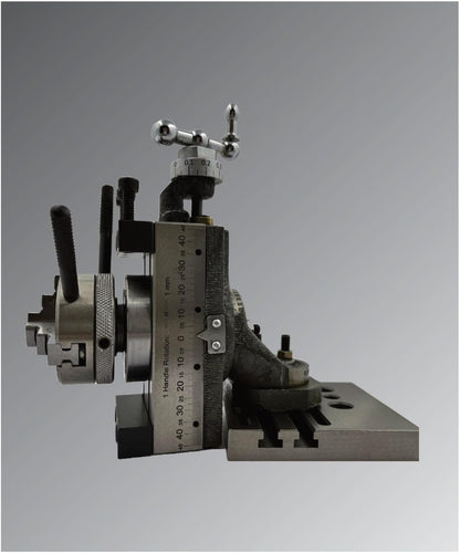 Assorts Mini Vertical Slide 90x50mm (2-Slot) – Fixed & Swivel, 3-Jaw/4-Jaw, Base Plate & Z-Angle Plate for Mini Lathe (Swivel Slide (2-Slot) + 3-Jaw Chuck + Base Plate)