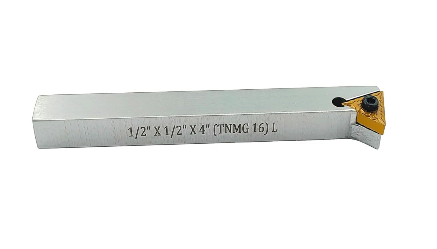 Tool Steel Indexable Tool Bit 1/2" Shank for Fly cutter for Milling II Replaceable TNMG16 Carbide Insert II Metalworking, Facing, Turning Tool