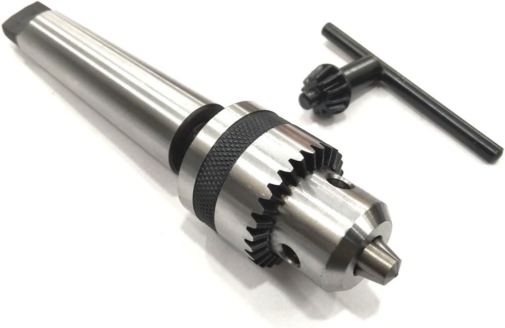 MT3 Shank Arbor-Taper JT2 Drill Chuck Capacity 1-10 mm with Key-Milling, Lathe,Drill