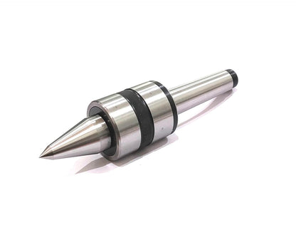 Precision Double Bearing Lathe Pipe Cum Revolving Center for Metalworking-Under 5 Microns Runout (2MT)