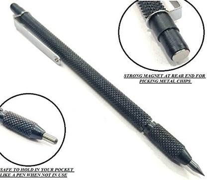 Engineer Starter Hand & Machine Tool Kit- Automatic Center Punches, Protractor, Scribers, Scale, Tap Guides, Center Finder, Center Square & Centre Finders, Engineer Depth Gauge, Ruler,DIY Tool