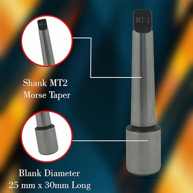Assorts Re-machinable Soft Stub Blank Arbor- Mill, Lathe, Drill, Engineering Tools (Mt2 Shank-teng)
