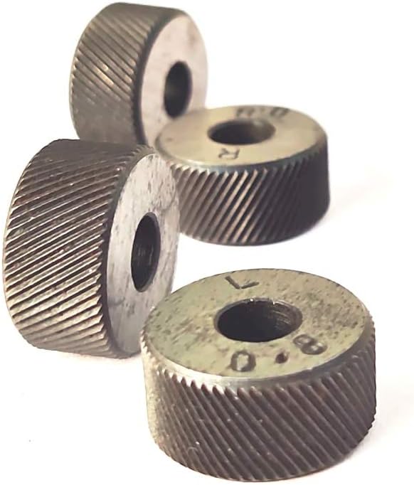 Set of 4 Pcs (2 Pairs) LH & RH Diagonal fine lines 0.8 mm pitch to form fine diamond texture- for Knurling tools