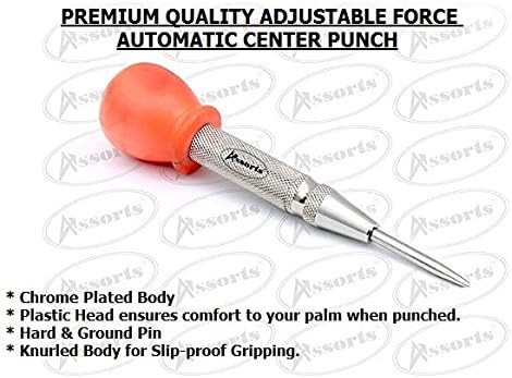 Engineer Starter Hand & Machine Tool Kit- Automatic Center Punches, Protractor, Scribers, Scale, Tap Guides, Center Finder, Center Square & Centre Finders, Engineer Depth Gauge, Ruler,DIY Tool