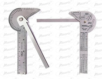 Engineer Starter Hand & Machine Tool Kit- Automatic Center Punches, Protractor, Scribers, Scale, Tap Guides, Center Finder, Center Square & Centre Finders, Engineer Depth Gauge, Ruler,DIY Tool