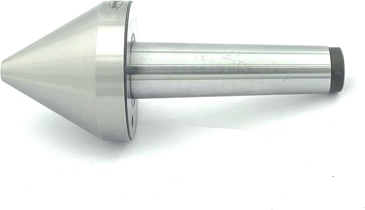 Bull Nose Pipe Live Revolving Center For Conventional Lathe II Under 5 Micron Run-out II Double Bearing II Fully Hardened & Ground II Capacity 0.5" to 3" Inch (12.5 to 75 mm) II