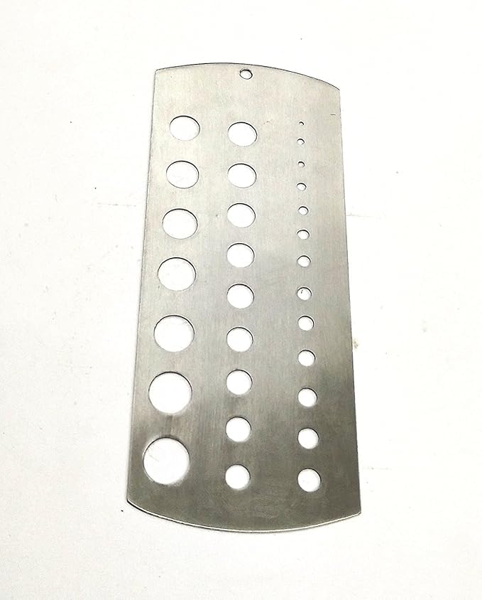 DIY Hand Tool Drill Gauge – Stainless Steel, Measures 1/16" to 1/2" in 64ths – Imperial Standard