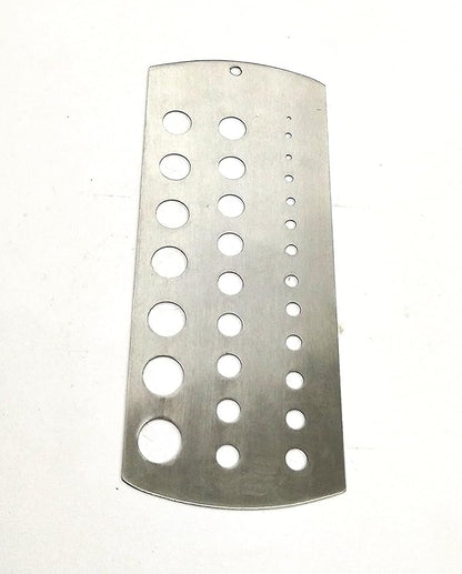 DIY Hand Tool Drill Gauge – Stainless Steel, Measures 1/16" to 1/2" in 64ths – Imperial Standard