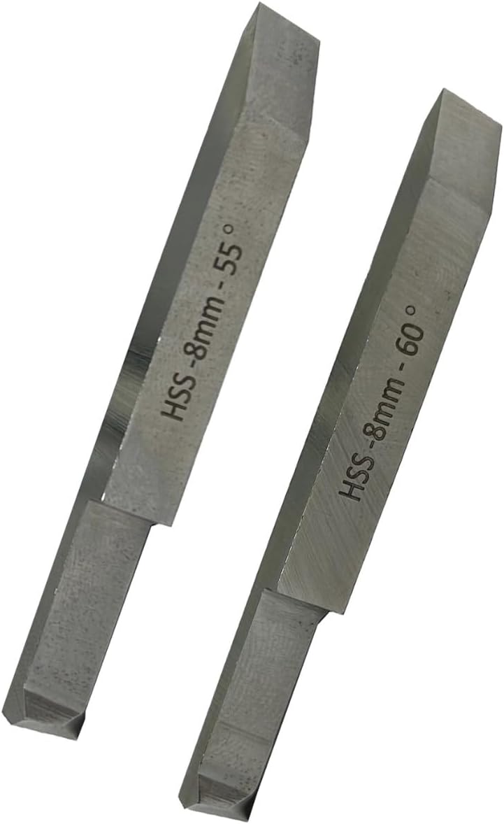 Double End Internal External Threading HSS Tool Set for Lathe Machine (8 X 8 MM SHANK)