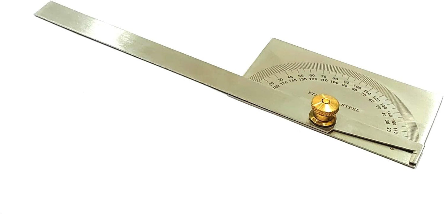 Stainless Steel Protractor 0-180 degrees (Square Head Protractor)