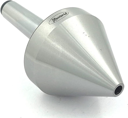 Bull Nose Pipe Live Revolving Center For Conventional Lathe II Under 5 Micron Run-out II Double Bearing II Fully Hardened & Ground II Capacity 0.5" to 3" Inch (12.5 to 75 mm) II (Morse Taper MT3)