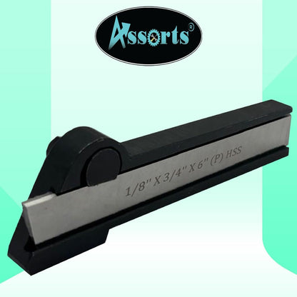Lathe Cut-Off Parting Tool Holder 1-1/8" Width with High-Speed Steel Blade 1/8" x 3/4" x 6"