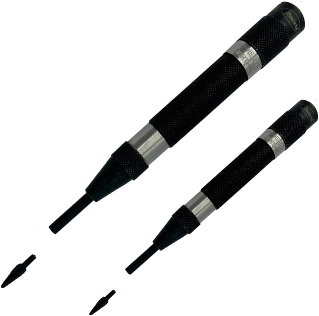 Assorts Automatic Center Punch with Replaceable Hardened Steel Tip (Set of Both)