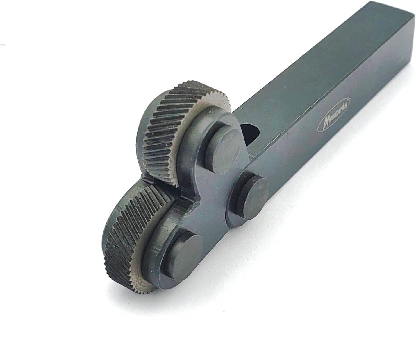 Pivot Head Diagonal Dual 2 Wheel 1.5 MM Pitch Knurling Tool for Lathe Machine