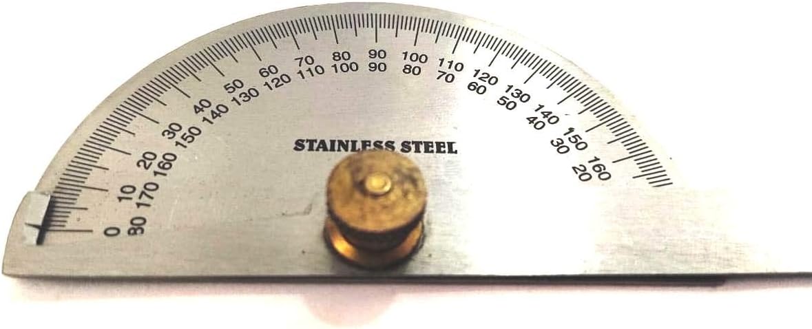 Stainless Steel Protractor 0-180 degrees (Set of Both)