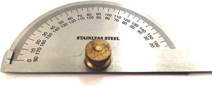 Stainless Steel Protractor 0-180 degrees (Set of Both)