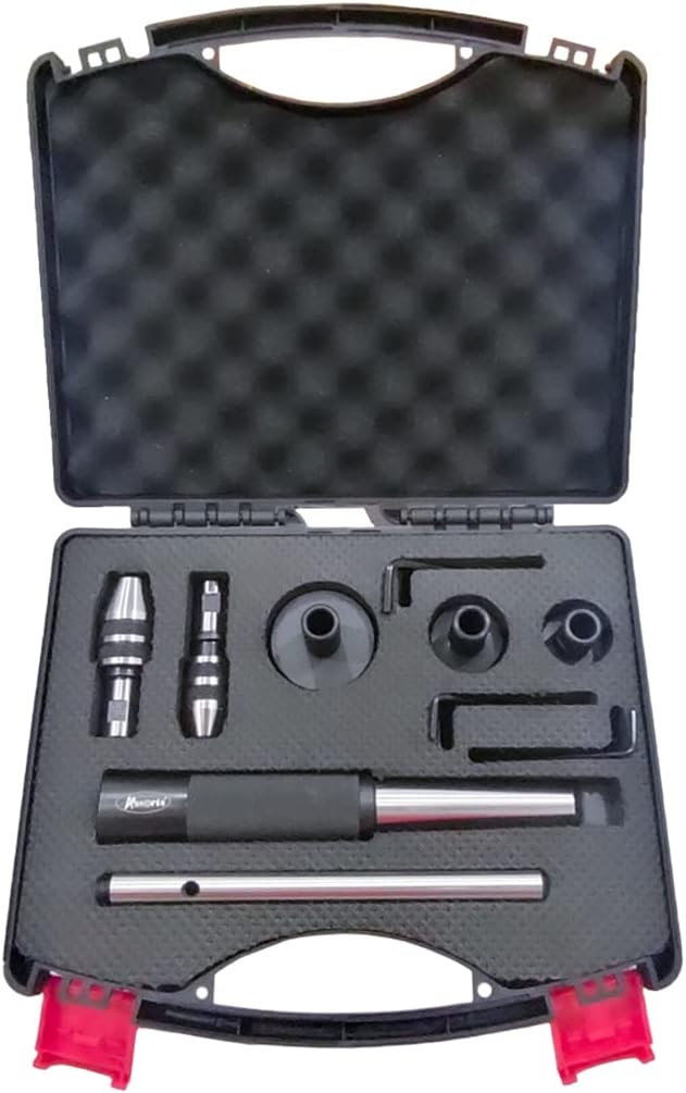 Tapping, reaming and threading die holder set for lathe tailstock (MT2)