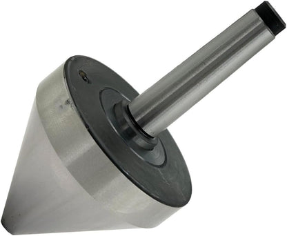 Bull Nose Pipe Live Revolving Center For Conventional Lathe II Under 5 Micron Run-out II Double Bearing II Fully Hardened & Ground II Capacity 0.5" to 3" Inch (12.5 to 75 mm) II (Morse Taper MT2)