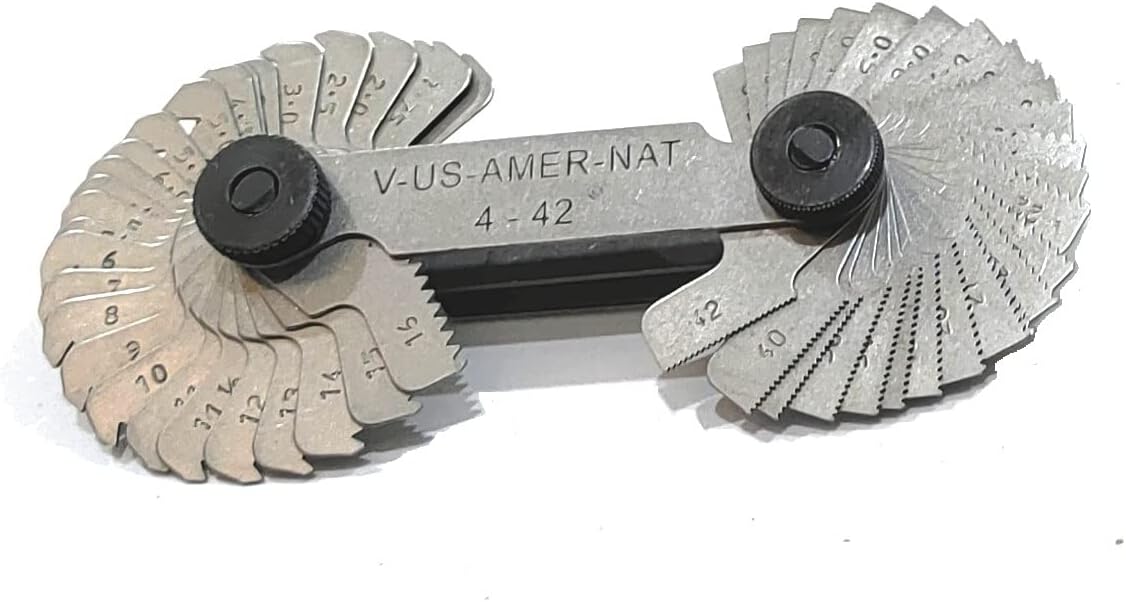Assorts Metric, Imperial and US Screw Gauge Set, SAE Whitworth 55 Degree, Metric 60 Degree, & US 60 Degree Thread Pitch Gauge for Industrial Measurement