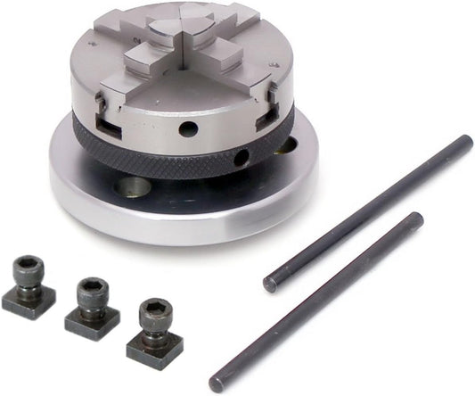 65 mm- 4 Jaws Self Centering Chuck with Back Plate & T-nuts for Milling