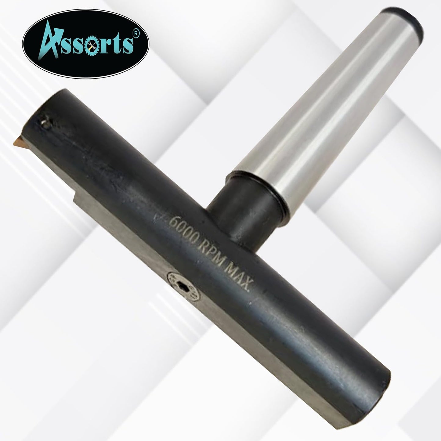 Assorts 6″ Balanced Fly Cutter Indexable Face Milling Cutter with MT3 Shank (M12 × 1.75 Drawbar), Single TCMT1604 Insert, Torx Screw & Star Key Included