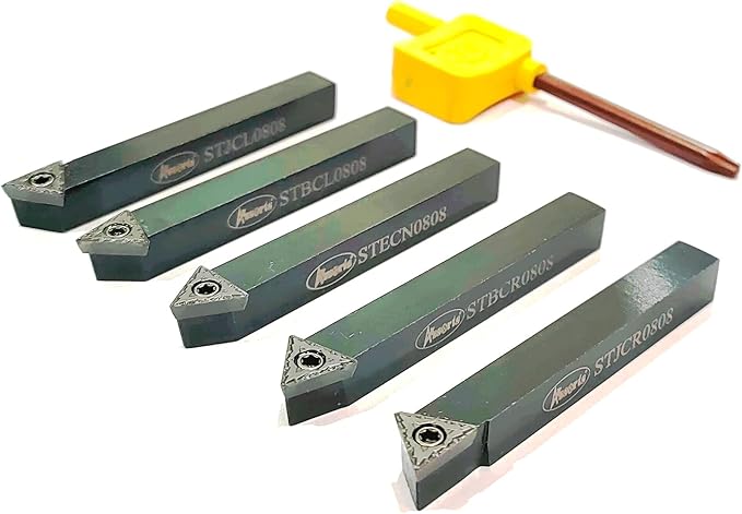 Assorts 5 Pc Indexable turning tool set for lathe- metalworking (8 mm Sq. Shank)