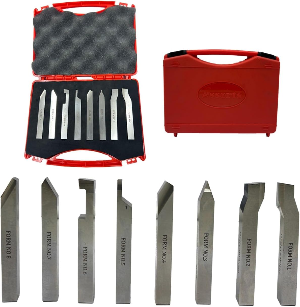 HSS Lathe Form Tools Set 12 mm Square Shank-Metalworking for Turning, threading, grooving, turning, Engineering Tools