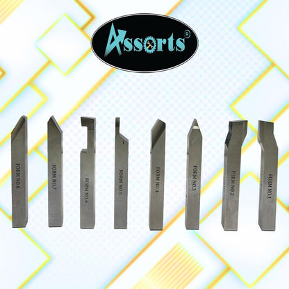 HSS Lathe Form Tools Set 12 mm Square Shank-Metalworking for Turning, threading, grooving, turning, Engineering Tools