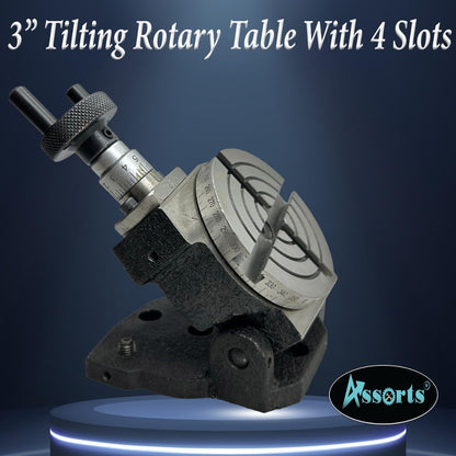 New 3" Inches (75 mm) Quality Tilting Rotary Table for Milling Machines
