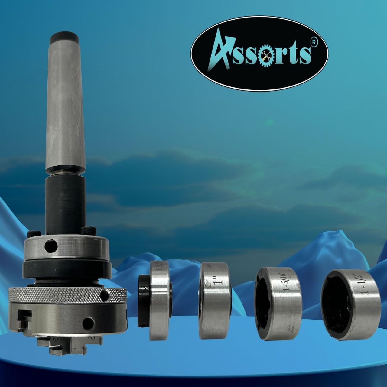Lathe Tailstock Die Holder 3MT Shank- Tapping Threading Reaming Drilling+ 65 mm 3 jaw Self-Centering Chuck