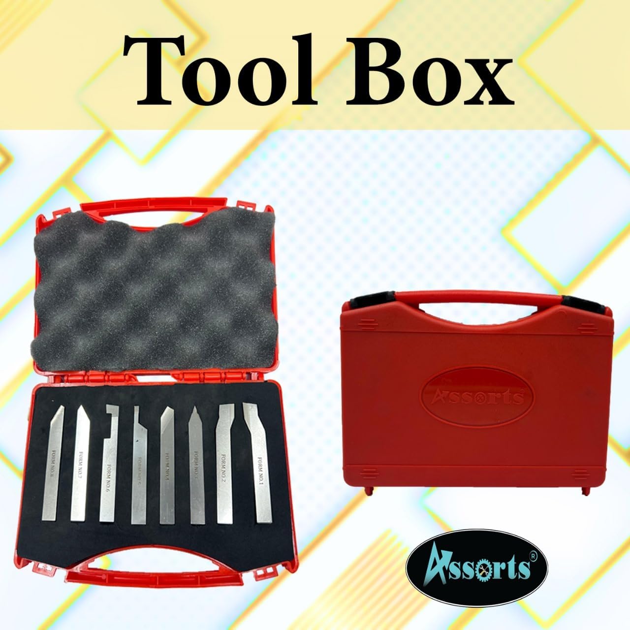 HSS Lathe Form Tools Set 12 mm Square Shank-Metalworking for Turning, threading, grooving, turning, Engineering Tools