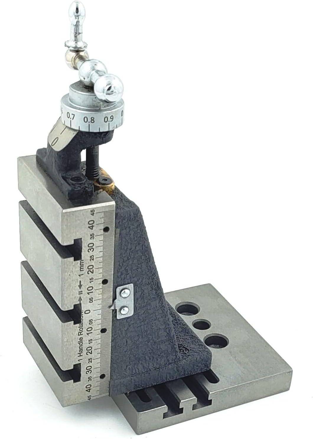 Assorts' Design Patent Mini Vertical Milling Slide with Base Plate- Direct Mounting on 7 x 14 Mini Lathe Machine