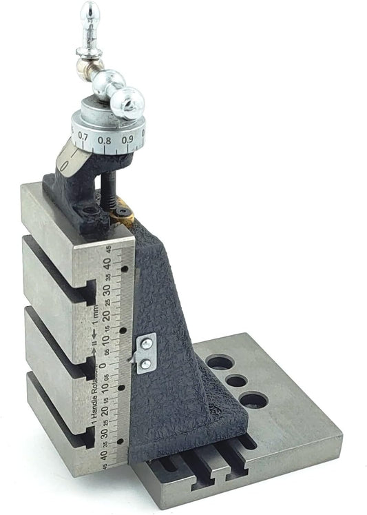 Assorts' Design Patent Mini Vertical Milling Slide with Base Plate- Direct Mounting on 7 x 14 Mini Lathe Machine (Fixed Type-No Clamps)