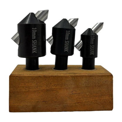 Set of 3 Fly Cutters with 10mm Shank HSS Tool Bit