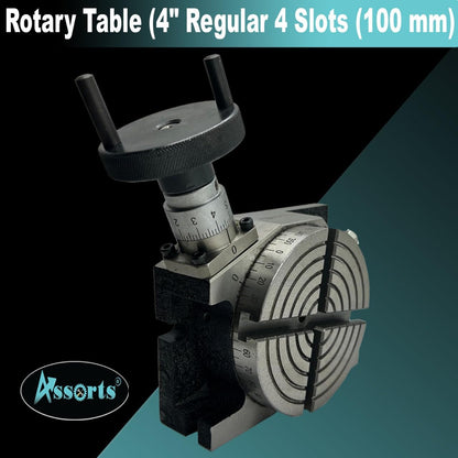 4" Inches (100 mm) 4 Slots Regular Rotary Table for Milling Machines
