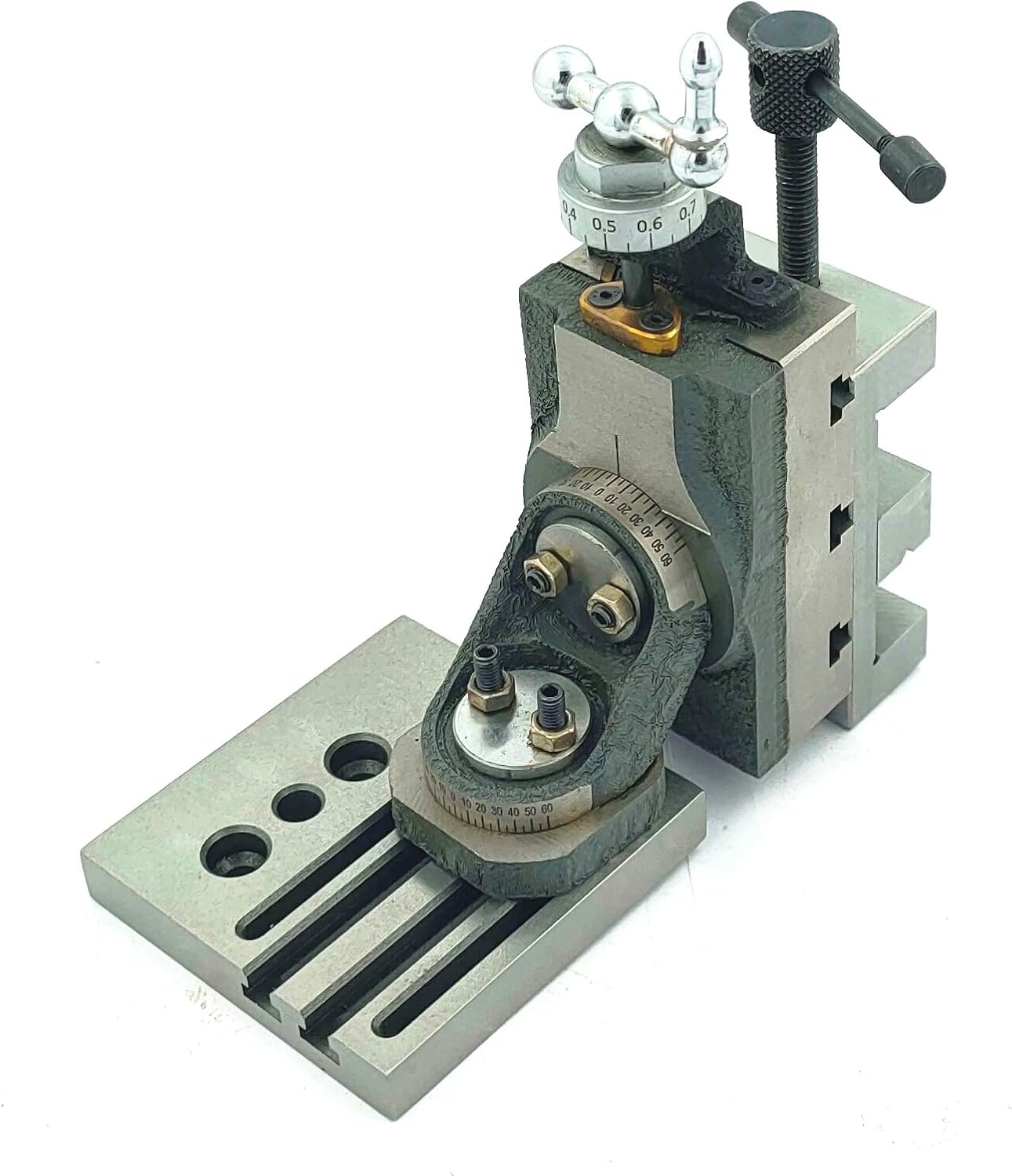 Mini Vertical Milling Slide with 2"/ 50 mm Mini Steel Vice & Base Mounting Plate - Direct Mounting on 7 x 14 Mini Lathe Machine-(No clamps)