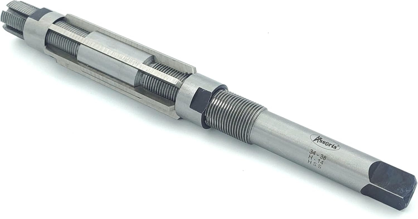 HSS M2 Grade Precision Expandable Reamers DIY Finishing Hand Tool (H14 (34.0-38.0 mm))