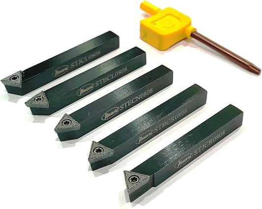 Assorts 5 Pc Indexable turning tool set for lathe- metalworking (10 mm Sq. Shank)