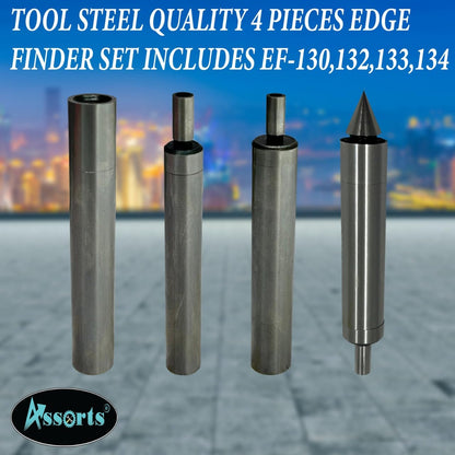 ASSORTS TOOL STEEL QUALITY 4 PIECES EDGE FINDER SET INCLUDES EF-130,132,133,134