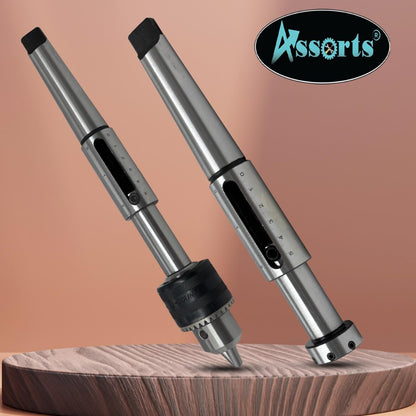 Assorts 3MT Tapping, Threading, and Reaming Die Holder Set with Drill Chuck - Metric