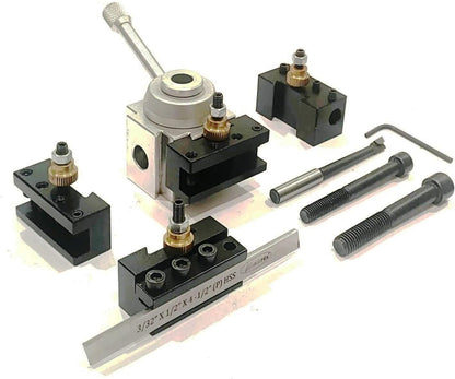 Aluminium body quick change tool post set for mini lathe machine