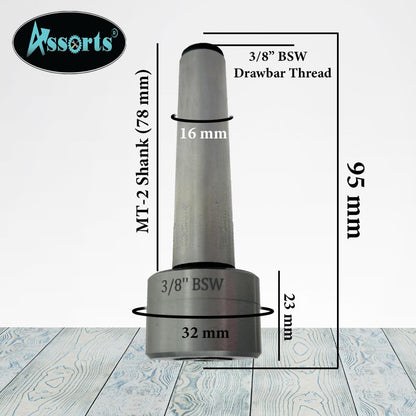ASSORTS Slitting Saw Holder Arbor MT2 Shank for Slit Discs Milling Lathe Tools-3/8 BSW Drawbar