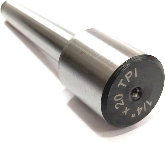 RE-MACHINABLE SOFT STUB BLANK ARBOR- MILL, LATHE, DRILL, ENGINEERING TOOLS (MT1 SHANK- 1/4 x 20 TPI DRAWAR) 22 mm diameter x 24 mm length,
