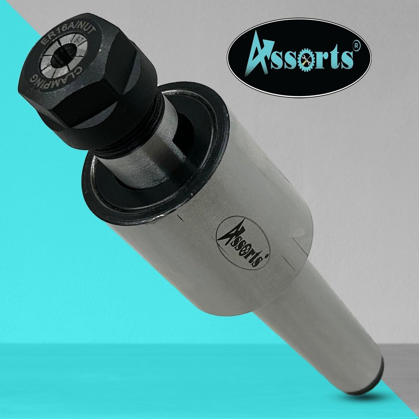 ASSORTS MT3 Shank Rotary Broach Holder with ER-16 Adapter – Internal Square Broaching Tool Set with 7 HSS Square Broaches 3mm to 12mm for CNC Lathes, Milling Machines & Precision Metalworking