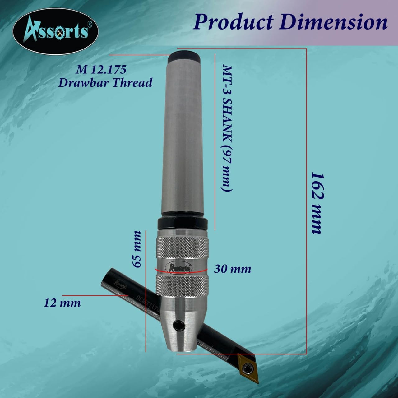 Assorts New Developed Fly Cutter with MT3 Shank & Indexable Boring Bar – Includes 10 PCS DCMT 11T304 Inserts, T-15 Key & Plastic Case | Perfect for Facing & Boring | Watch Video for Details