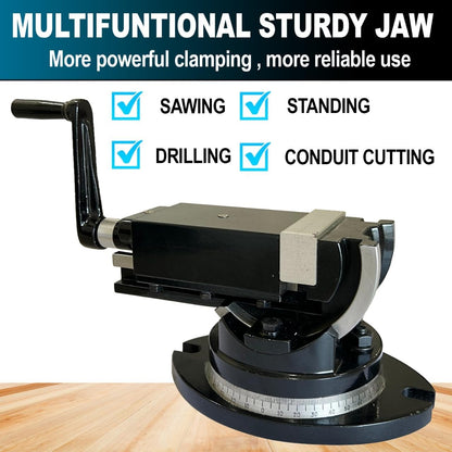 Precision Milling Vise Vice Swivel Base & Angle Tilting 2 way-Jaw 3" Inches (75 mm)
